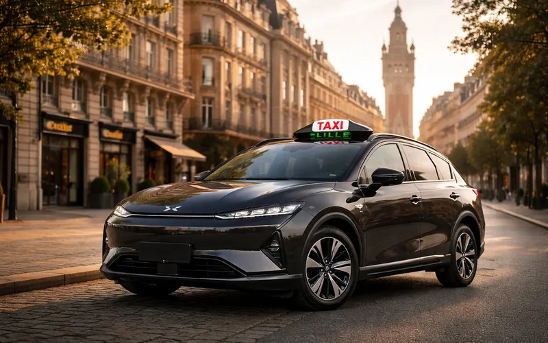 Taxi électrique Xpeng G6 VTaxi Lille dans la métropole lilloise